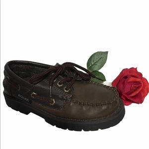 SHOES BUGLE BOY BROWN BOAT SZ 12 LACE UPS LIKE NEW